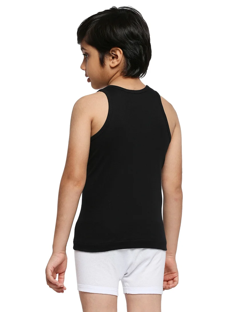 BYC BOY'S COTTON VEST (PACK OF 3) - BLACK