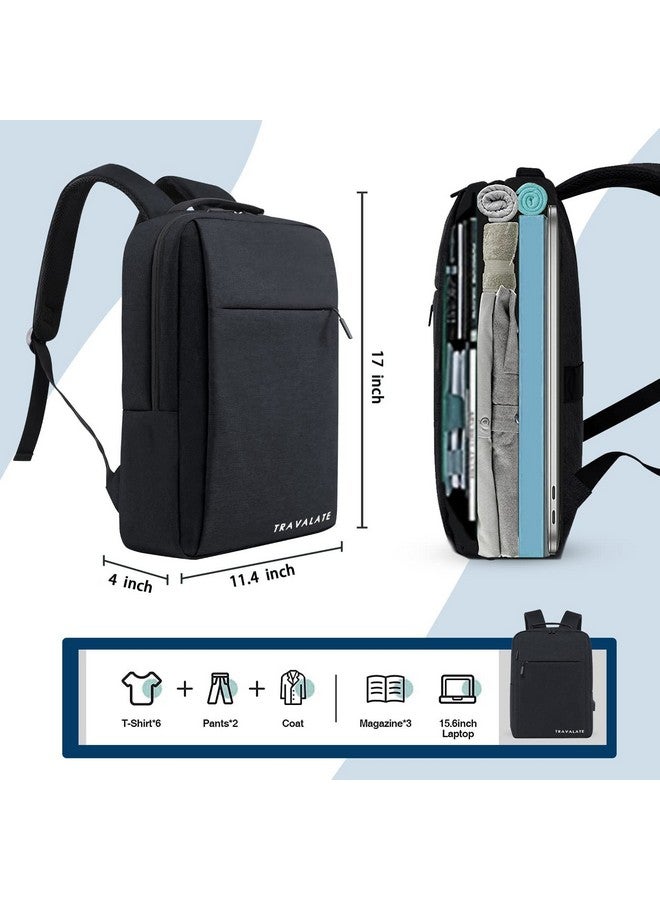 TRAVALATE TRAVALATE Laptop Backpack with USB Charging Port for Travel, Office, College, Business Bag, Gift for Men and Women - (Black)  - Image 2