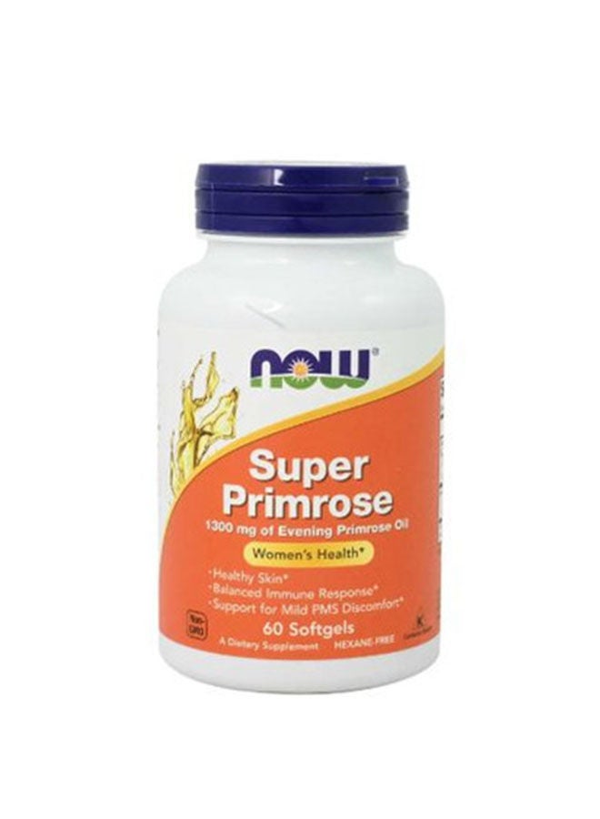 ناو سوبر زهرة الربيع 1300 ملغ دعم صحة المرأة توازن الجلد الصحي دعم الاستجابة المناعية لآلام الدورة الشهرية الخفيفة 60 كبسولة هلامية