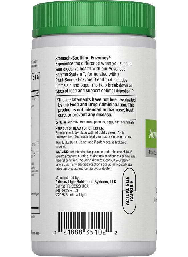 Rainbow Light Rainbow Light Advanced Enzyme System, Plant-Source Enzyme Blend, 180 Capsules (Package May Vary) - Image 2