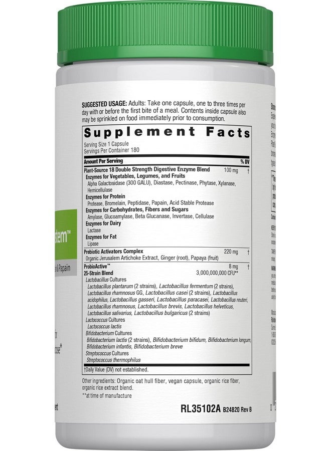 Rainbow Light Rainbow Light Advanced Enzyme System, Plant-Source Enzyme Blend, 180 Capsules (Package May Vary) - Image 3
