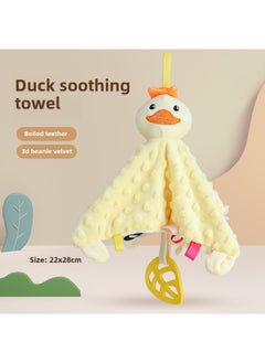Generic Supply Infant Baby Soothing And Sleeping Plush Doll With Tooth Glue Can Be Imported Pea Velvet Comfort Towel-Color:Duckling Baby Towel (bag) 86.2g Volume Weight 240g  - Image 1