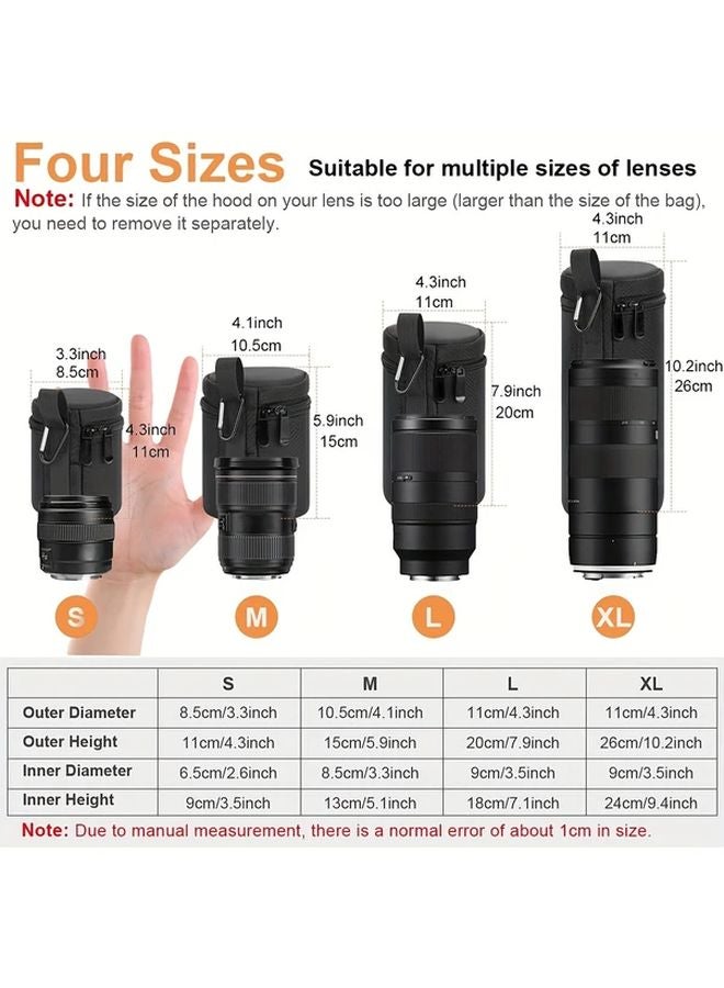 ترقية مجموعة جراب العدسات المخملية من إي بي إي 4 طبقات مع مشبك كاربينر معدني من سبيكة الزنك - Image 3