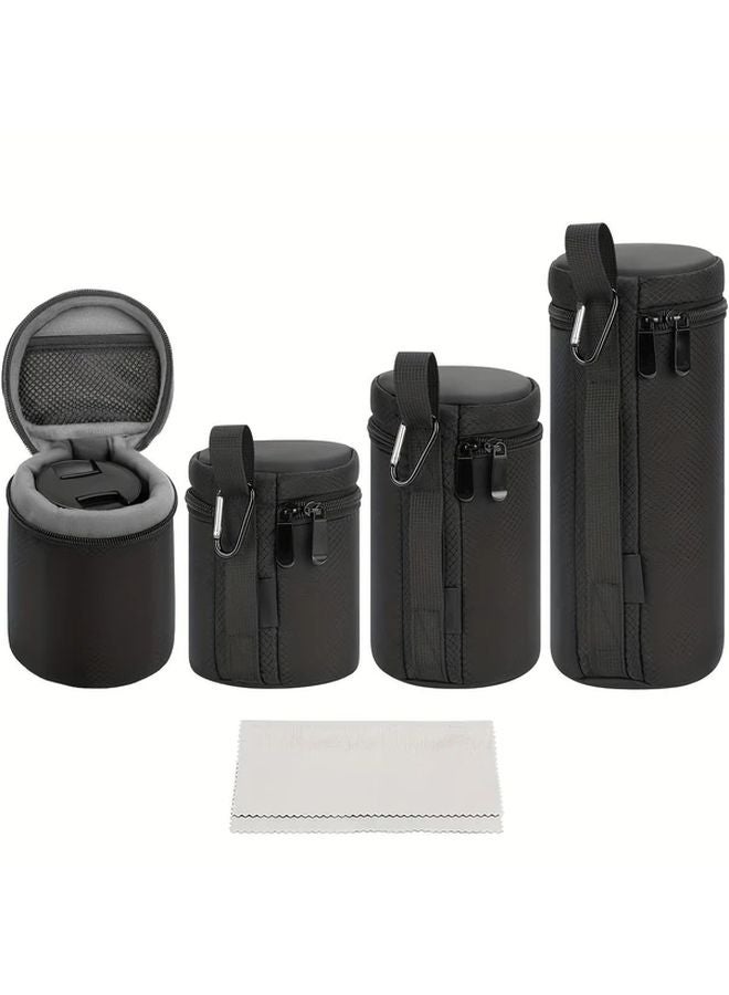 ترقية مجموعة جراب العدسات المخملية من إي بي إي 4 طبقات مع مشبك كاربينر معدني من سبيكة الزنك - Image 2