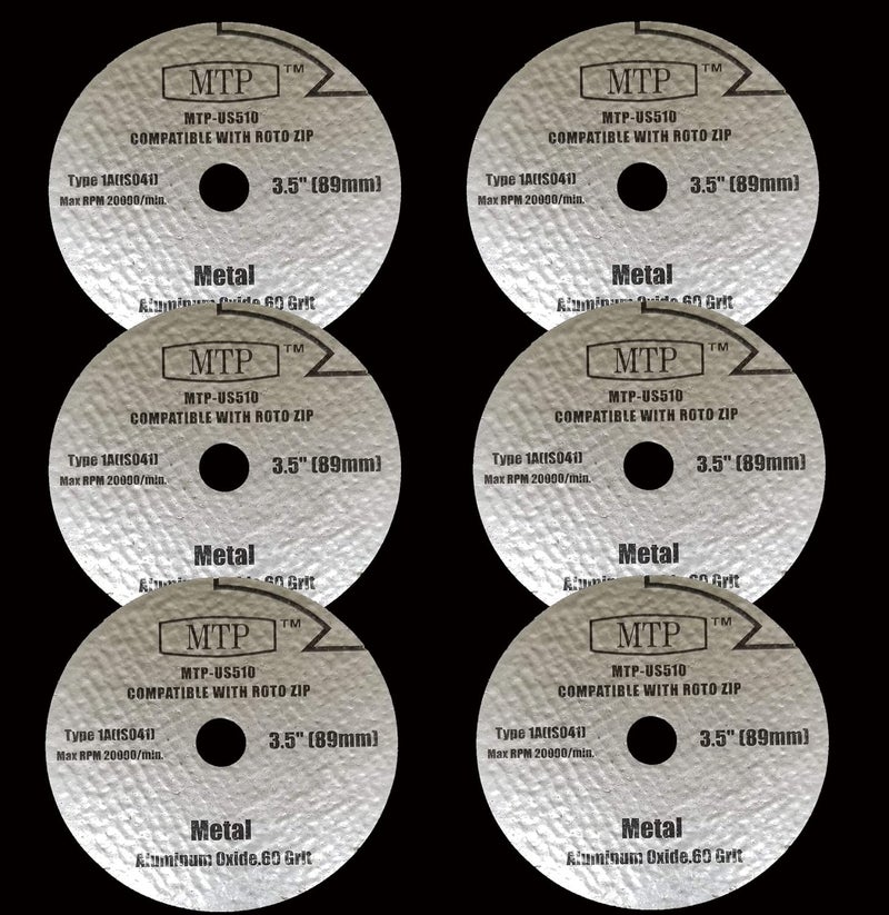 MTP Brand 6X 3.5 in Dia Metal Cutting Wheel for Dremel US40 US510 Ultra Saw 60 Grit US510-01 - Image 1