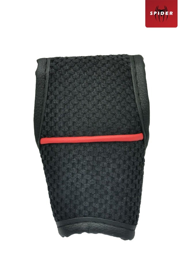 SPIDER Ultimate Comfort Automatic Gear Shift Cover With Ergonomic Comfort Grip Gear Knob Black , Red Small GDT111 - Image 1