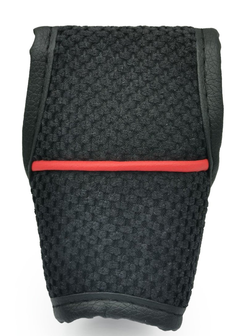 SPIDER Ultimate Comfort Automatic Gear Shift Cover With Ergonomic Comfort Grip Gear Knob Black , Red Small GDT111 - Image 3
