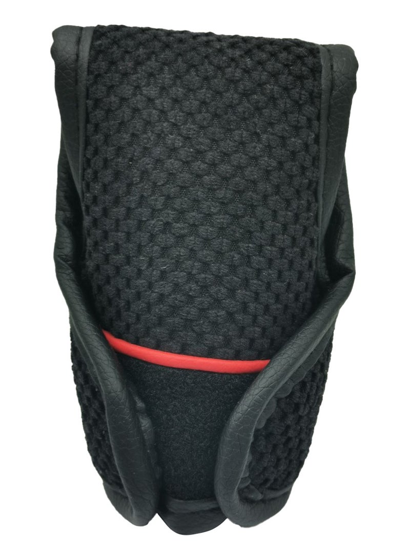 SPIDER Ultimate Comfort Automatic Gear Shift Cover With Ergonomic Comfort Grip Gear Knob Black , Red Small GDT111 - Image 2
