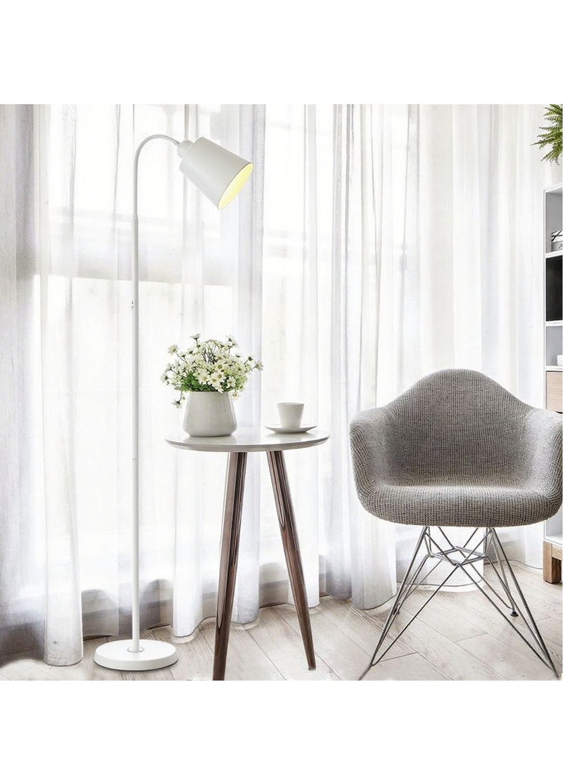 مصباح أرضي لغرفة المعيشة، مصباح قائم عصري مع جهاز تحكم عن بعد، لمبة قابلة للتعتيم بدون خطوات بقوة 12 وات مع غطاء مصباح بيج، مصباح أرضي طويل أسود لغرفة النوم والمكتب - Image 5
