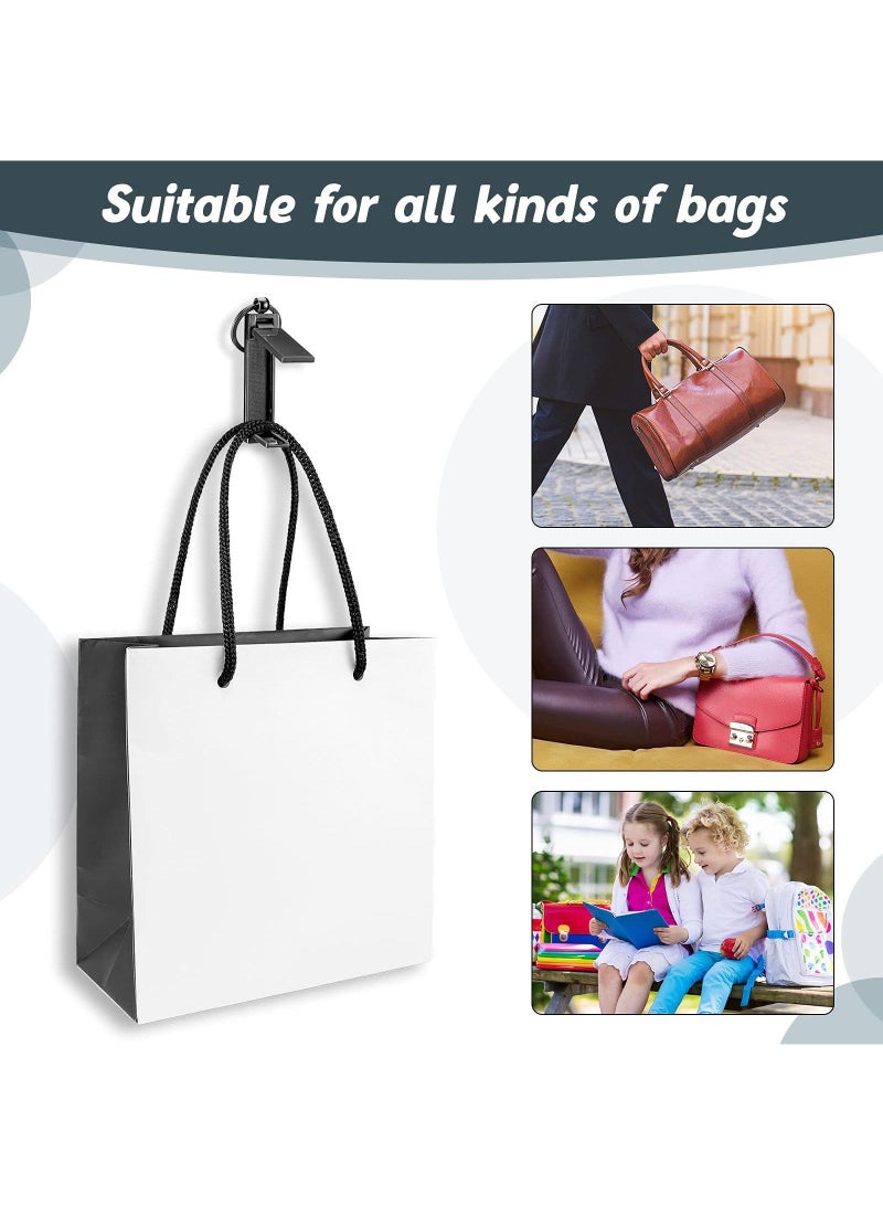 Sweet seven مجموعة شماعات الحقائب الفورية - خطاف حقيبة يد دوار أنيق قابل للطي لمكتب الطاولة - خطاف طاولة ديكور قابل للطي لتخزين حقائب اليد النسائية (أسود) - Image 3