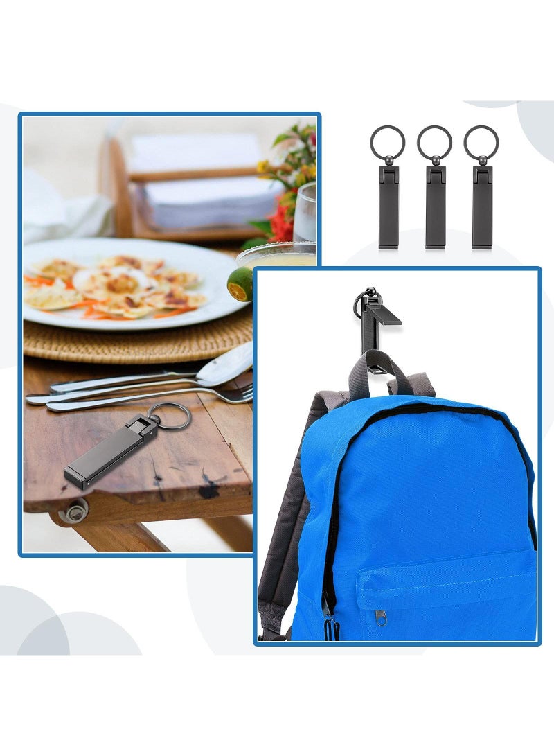 Sweet seven مجموعة شماعات الحقائب الفورية - خطاف حقيبة يد دوار أنيق قابل للطي لمكتب الطاولة - خطاف طاولة ديكور قابل للطي لتخزين حقائب اليد النسائية (أسود) - Image 4