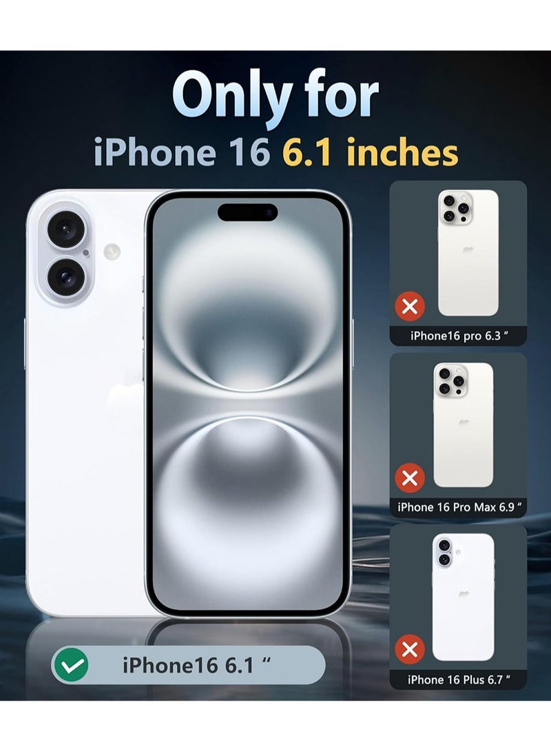 WRISTWISE iPhone 16 Case with Tempered Glass Screen Protector (1 Pcs): Clear Magnetic Military-Grade Drop Protection Anti-Yellow Ultra-Thin Case, Strong Shockproof Protective Clear Case (Clear) - Image 5