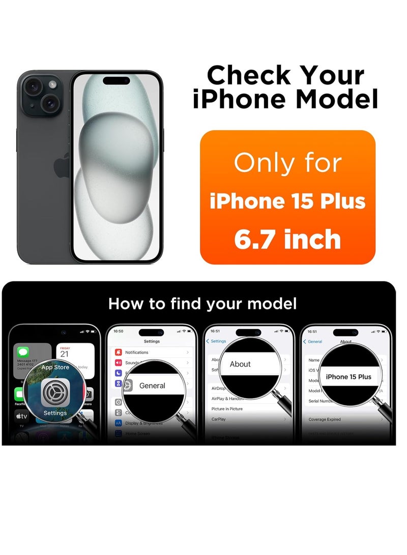 BORTONY iPhone 15 Plus Case Cover Liquid Gel Silicone Rubber Soft Silky Touch Anti Scratch Shockproof Protective Cover 6.7 Inch - Image 2