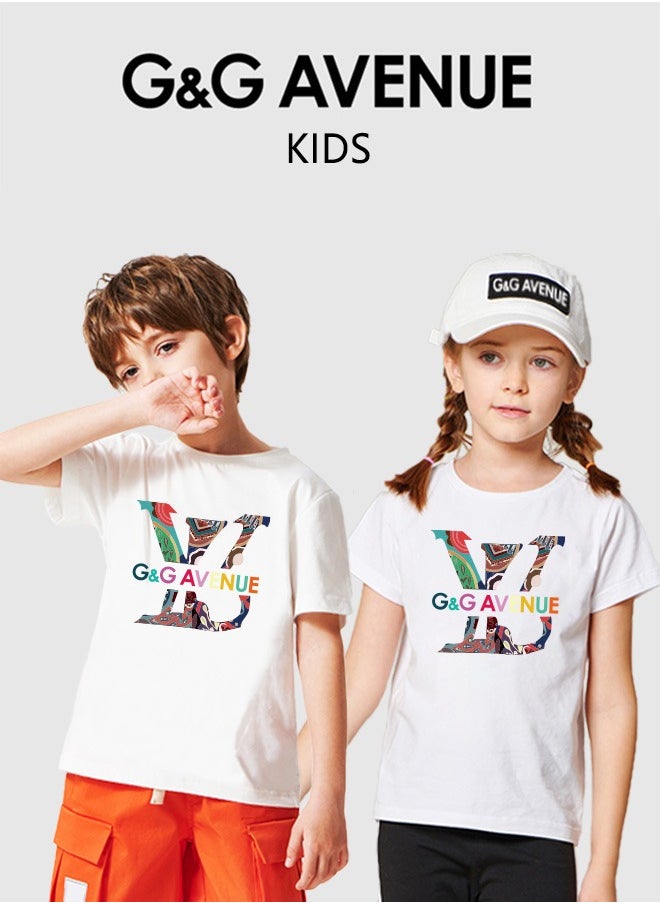 G&G AVENUE Boys' Short Sleeve Pocket Logo Crew Neck T-Shirt, Soft, Comfortable, Relaxed Fit  - Image 1