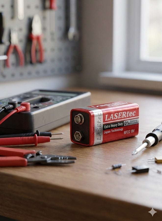 Lasertec بطارية لاسرتك 9V 6F22 - حزمة فردية عالية الأداء - Image 2
