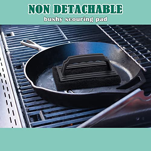 HaSteeL Griddle Cleaning Kit 4Pcs, HaSteeL Griddle Scouring Pad Cleaner with Handle, Heavy Duty Flat Top Grill Cleaning Brush for Hot & Cold Surface Commercial Household Uses - Image 5