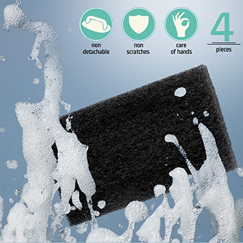 HaSteeL Griddle Cleaning Kit 4Pcs, HaSteeL Griddle Scouring Pad Cleaner with Handle, Heavy Duty Flat Top Grill Cleaning Brush for Hot & Cold Surface Commercial Household Uses - Image 3