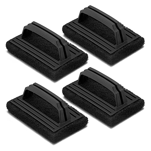 HaSteeL Griddle Cleaning Kit 4Pcs, HaSteeL Griddle Scouring Pad Cleaner with Handle, Heavy Duty Flat Top Grill Cleaning Brush for Hot & Cold Surface Commercial Household Uses - Image 1