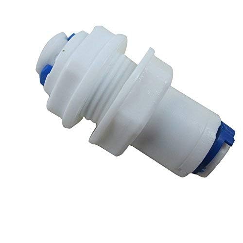 SENSTREE ZAOJIAO Tube Bulkhead Connector Push Fit Quick Connect for RO Water Reverse Osmosis System (Pack of 5) (1/4" Tube Bulkhead Connector) - Image 3