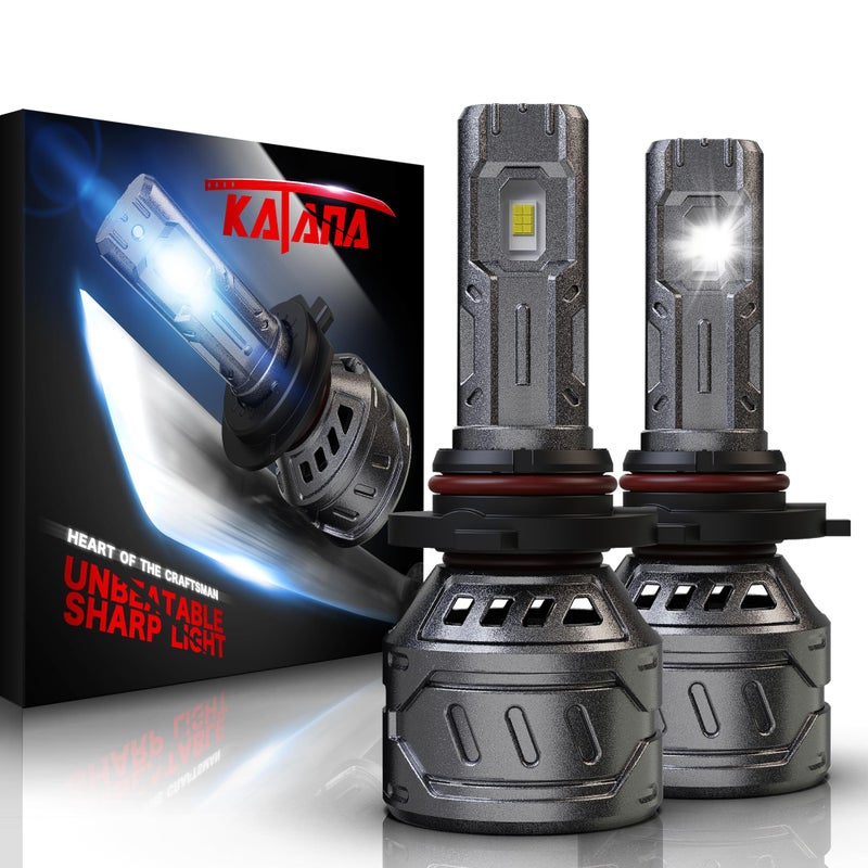KATANA 9005 Light BulbsHB3 Bulb 400 Brightness 6500K White Plug and Play Mini Size Fog Light Bulbs of 2