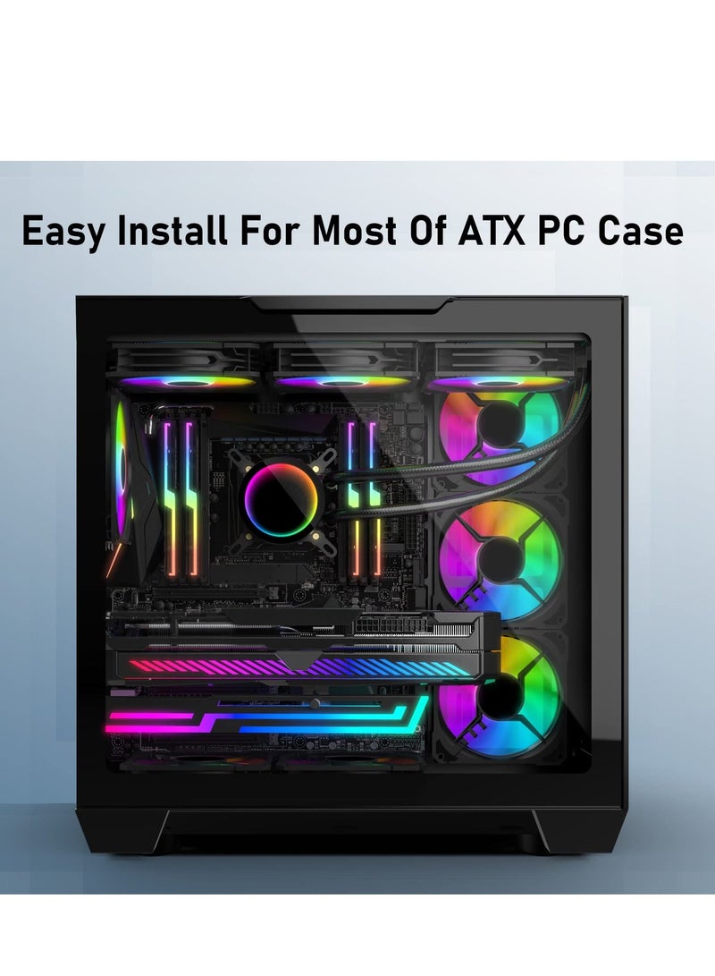 Adjustable ARGB GPU Support Bracket GPU Brace Support 5V 3Pin Addressable GPU Holder RGB GPU Support Stand GPU Support Video Card Holder Bracket Adjustable Length and Height GPU Stand Black - Image 5