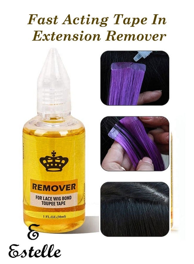 Estelle Professional Grade Fast Hair Extensions Remover Gentle Wig Glue Remover Double Sided Extension Tape Solvent Easy Removal Safe on Skin - Image 1
