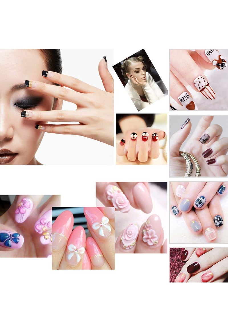 Excefore 2Pcs Nail Art Dappen Dish with 6Pcs Acrylic Nail Brush Set, Acrylic Liquid Powder Styling Tool, Mini Glass Nail Cup with Lid Glass Crystal Bowl Acrylic UV Gel DIY Brush Nail Crystal Cup Set - Image 2