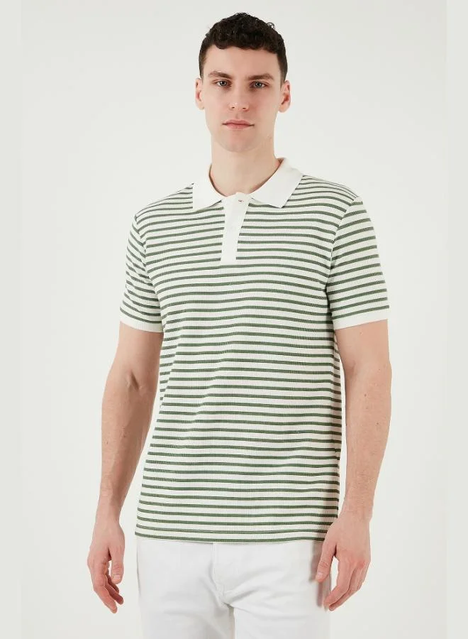 Buratti  Buratti Cotton Regular Fit Striped Polo Collar T-Shirt Men's POLO COLLAR T-SHIRT 5903009 for Men | Best Price UAE