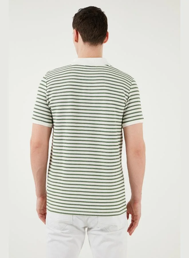 Buratti  Buratti Cotton Regular Fit Striped Polo Collar T-Shirt Men's POLO COLLAR T-SHIRT 5903009 for Men | Best Price UAE