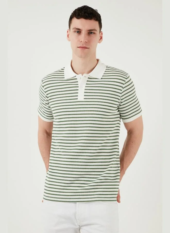 Buratti  Buratti Cotton Regular Fit Striped Polo Collar T-Shirt Men's POLO COLLAR T-SHIRT 5903009 for Men | Best Price UAE