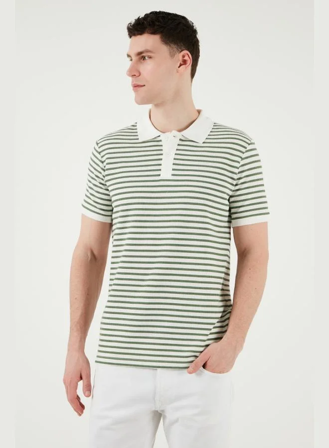 Buratti  Buratti Cotton Regular Fit Striped Polo Collar T-Shirt Men's POLO COLLAR T-SHIRT 5903009 for Men | Best Price UAE