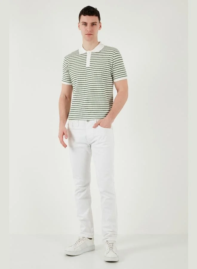 Buratti  Buratti Cotton Regular Fit Striped Polo Collar T-Shirt Men's POLO COLLAR T-SHIRT 5903009 for Men | Best Price UAE