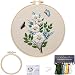 FONNUY Embroidery Kit for BeginnersPlants Flowers PreStamped Pattern Kits for Adults with Hoop Easy to Follow Needlework Butterfly Flower - Image 2