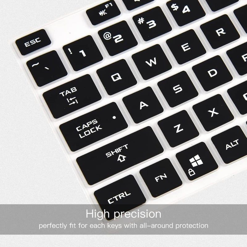 Saco غطاء واقي للوحة مفاتيح اللابتوب متوافق مع 2023 2022 2021 ASUS TUF Gaming A15 F15 15.6 بوصة | 2023 2022 2021 ASUS TUF Gaming A17 F17 17.3 بوصة لابتوبات - أسود - Image 3