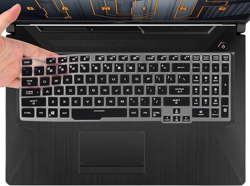 Saco غطاء واقي للوحة مفاتيح اللابتوب متوافق مع 2023 2022 2021 ASUS TUF Gaming A15 F15 15.6 بوصة | 2023 2022 2021 ASUS TUF Gaming A17 F17 17.3 بوصة لابتوبات - أسود - Image 1