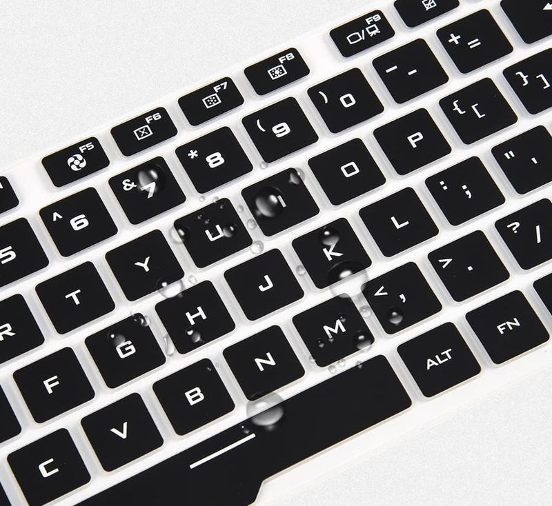 Saco غطاء واقي للوحة مفاتيح اللابتوب متوافق مع 2023 2022 2021 ASUS TUF Gaming A15 F15 15.6 بوصة | 2023 2022 2021 ASUS TUF Gaming A17 F17 17.3 بوصة لابتوبات - أسود - Image 4