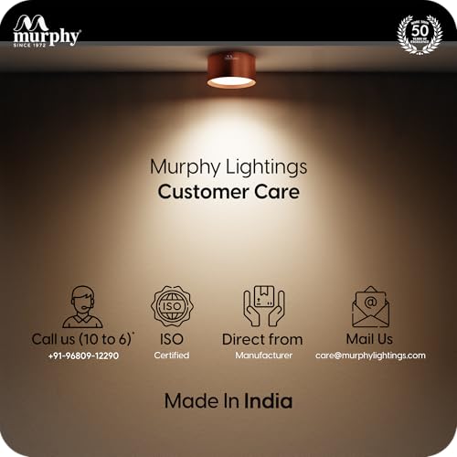 Murphy 3 Watts Rose Gold Finish Led Surface Panel, Cabinet, Wardrobe Light, Edge Round Style Flush Mount Ceiling Lamp, Pack of 10 (Warm White,Aluminum) with 2 Year Warranty - Image 5