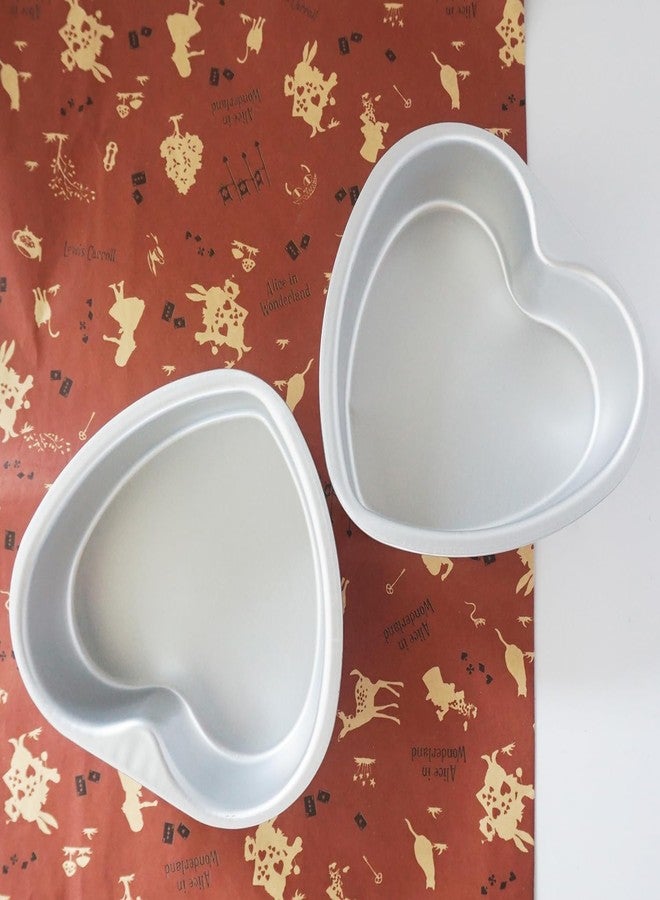 Proshopping Heart Shaped Cake Pan 6 Inch, 2 Pack Aluminum Heart Cake Pans, Baking Mold for Weddings, Birthday Parties, Anniversary - Metal, Silver - Image 5