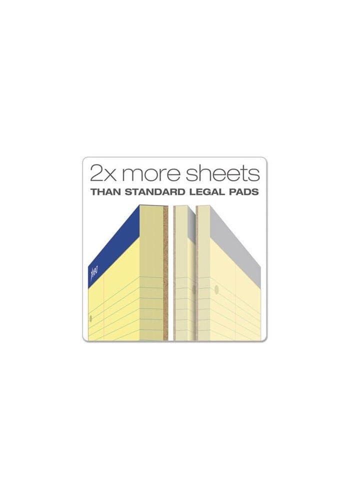 Ampad Evidence Dual Pad - Narrow Ruled, 8.5 x 11.75 Inches, Canary Paper, 100 Sheets - Image 2