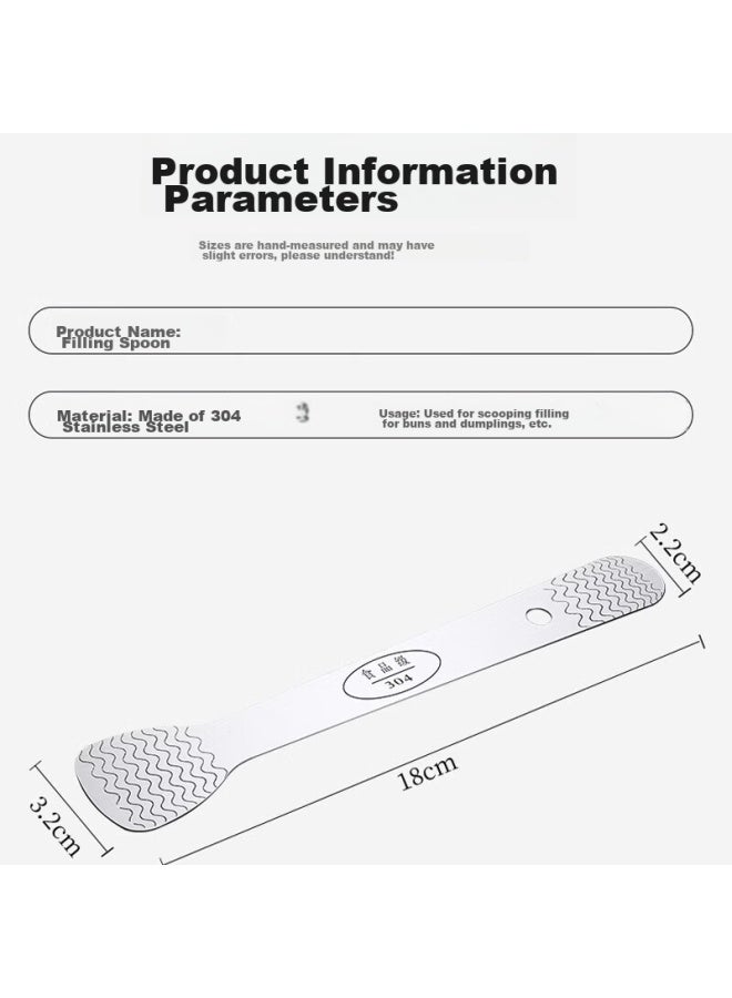 Dipple Dipu'er 304 Stainless Steel Filling Spoon, Dumpling Filling Scoop, Household Filling Mixing Spoon, Wonton And Bun Making Tool - Image 5