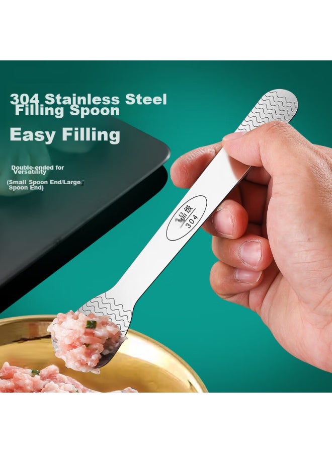 Dipple Dipu'er 304 Stainless Steel Filling Spoon, Dumpling Filling Scoop, Household Filling Mixing Spoon, Wonton And Bun Making Tool - Image 1