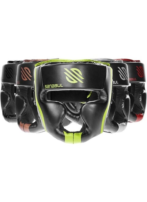 Essential Boxing Headgear for Men & Women | Muay Thai and MMA Headgear | Sparring Headgear | Boxing Head Gear with Full Face Coverage (Green, L/XL)