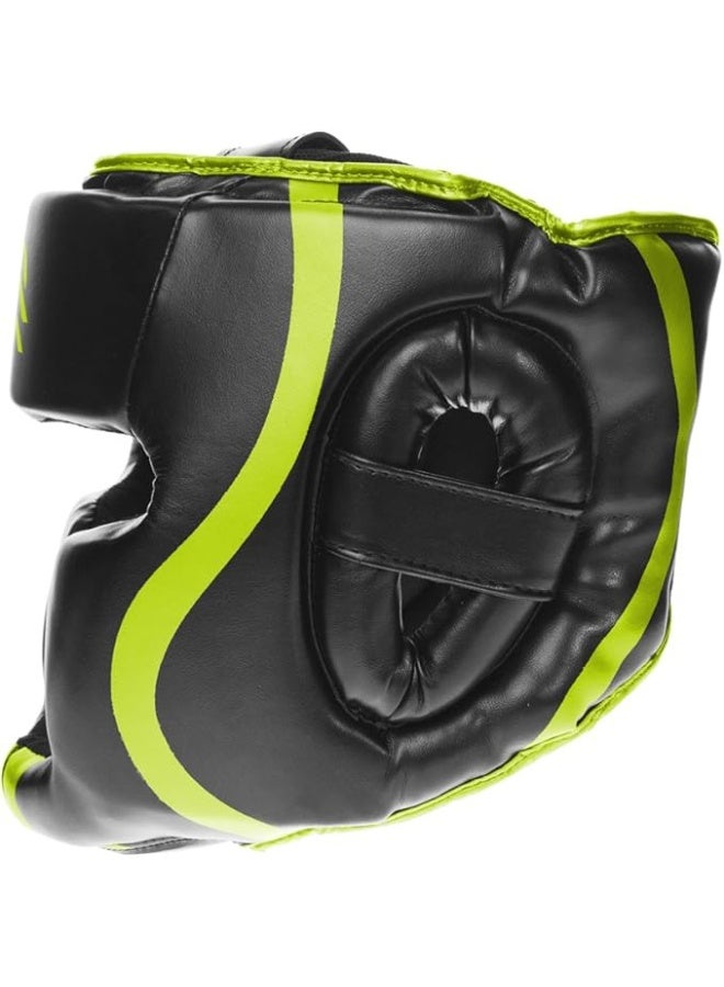 Sanabul  Essential Boxing Headgear for Men & Women | Muay Thai and MMA Headgear | Sparring Headgear with Full Face Coverage, Black/Green - Image 5