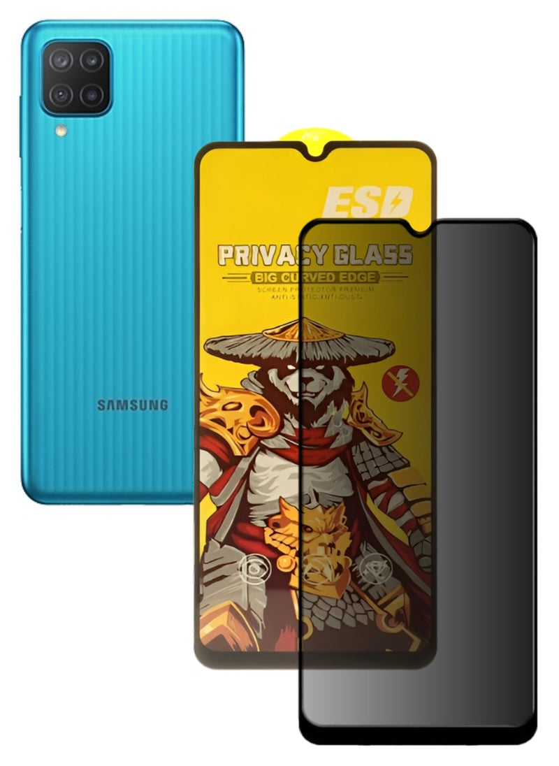 ESD Tempered Dustproof Privacy Glass Screen Protector Compatible For Samsung Galaxy M12 - Image 1