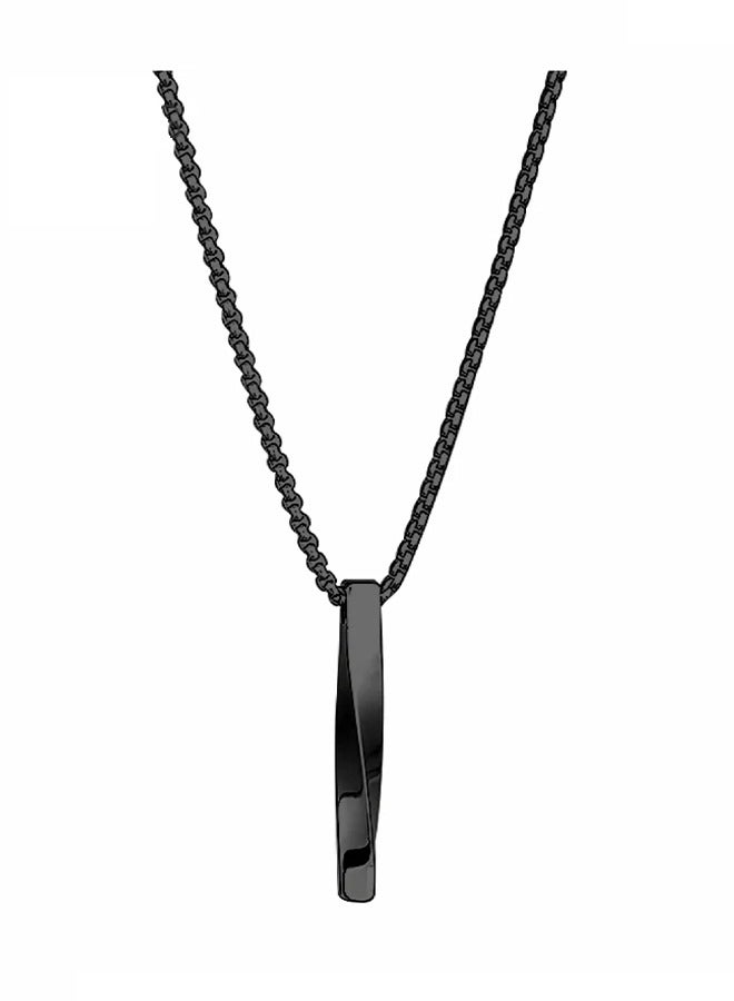 European Style Necklace Spiral Pendant Personalized Stainless Steel Titanium Steel Necklace Creative Punk Men's Pendant- Black - Image 1