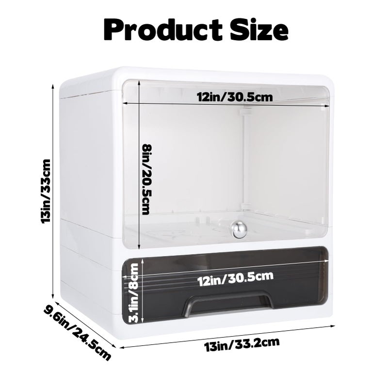 Rainmae Baby Bottle Storage Organizer, Baby Bottle Station Organization with Drawer, Bottles, Nursery Cabinet for Countertop and Kitchen, Baby Organizers and Storage for Bottles, Pacifiers, Pump Part - Image 3