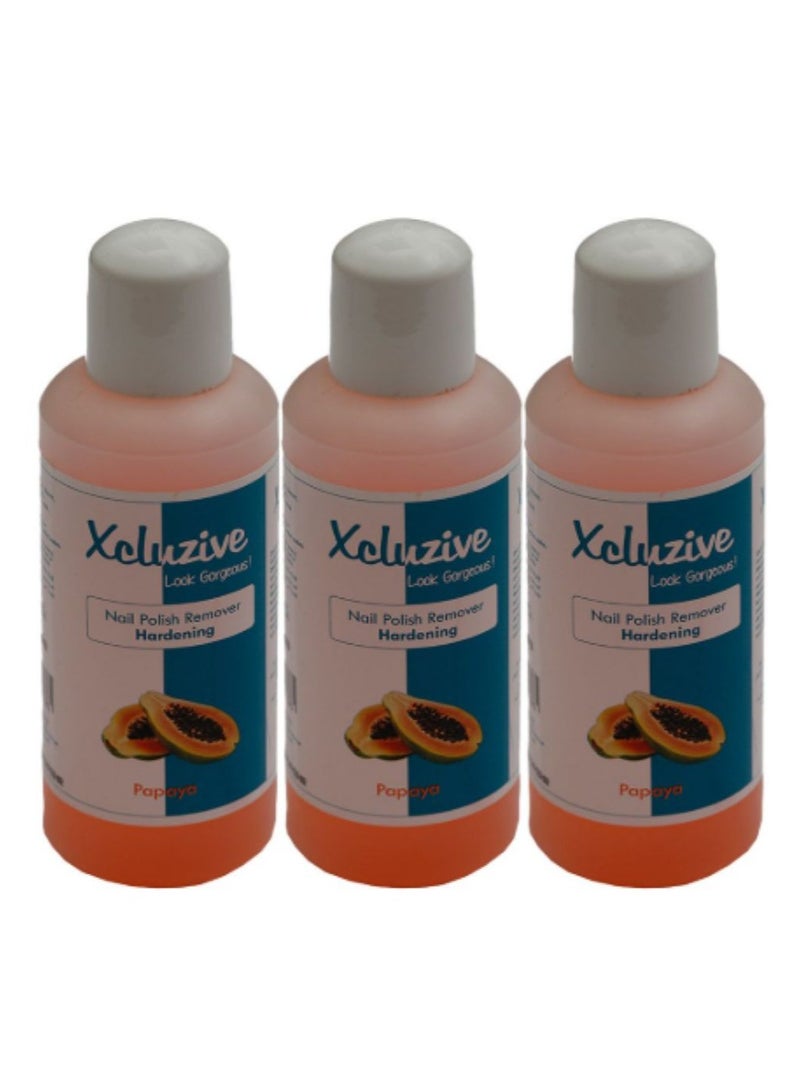 Xcluzive Xclusive Moisturizing Nail Polish Remover Strawberry 120ml 3PCS