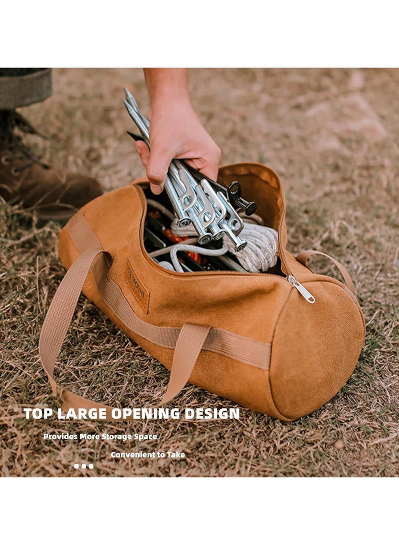 general Camping Storage Bags Canvas BBQ Tools Storage Bags Portable High Capacity Tactical Bags For Camping and Hiking Travel Cookware Organizer Tools Storage Kit - Image 3