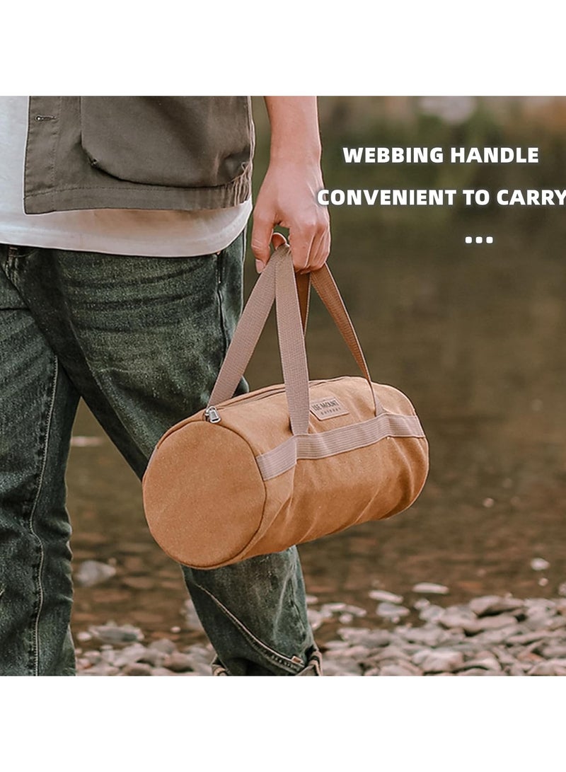 general Camping Storage Bags Canvas BBQ Tools Storage Bags Portable High Capacity Tactical Bags For Camping and Hiking Travel Cookware Organizer Tools Storage Kit - Image 4