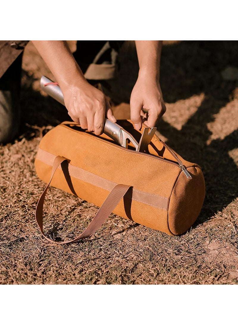 general Camping Storage Bags Canvas BBQ Tools Storage Bags Portable High Capacity Tactical Bags For Camping and Hiking Travel Cookware Organizer Tools Storage Kit - Image 1